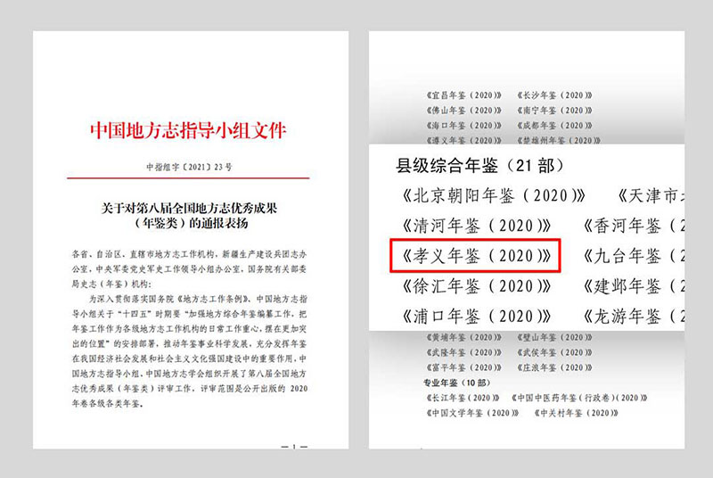 年鑒特等獎(jiǎng)-孝義年鑒